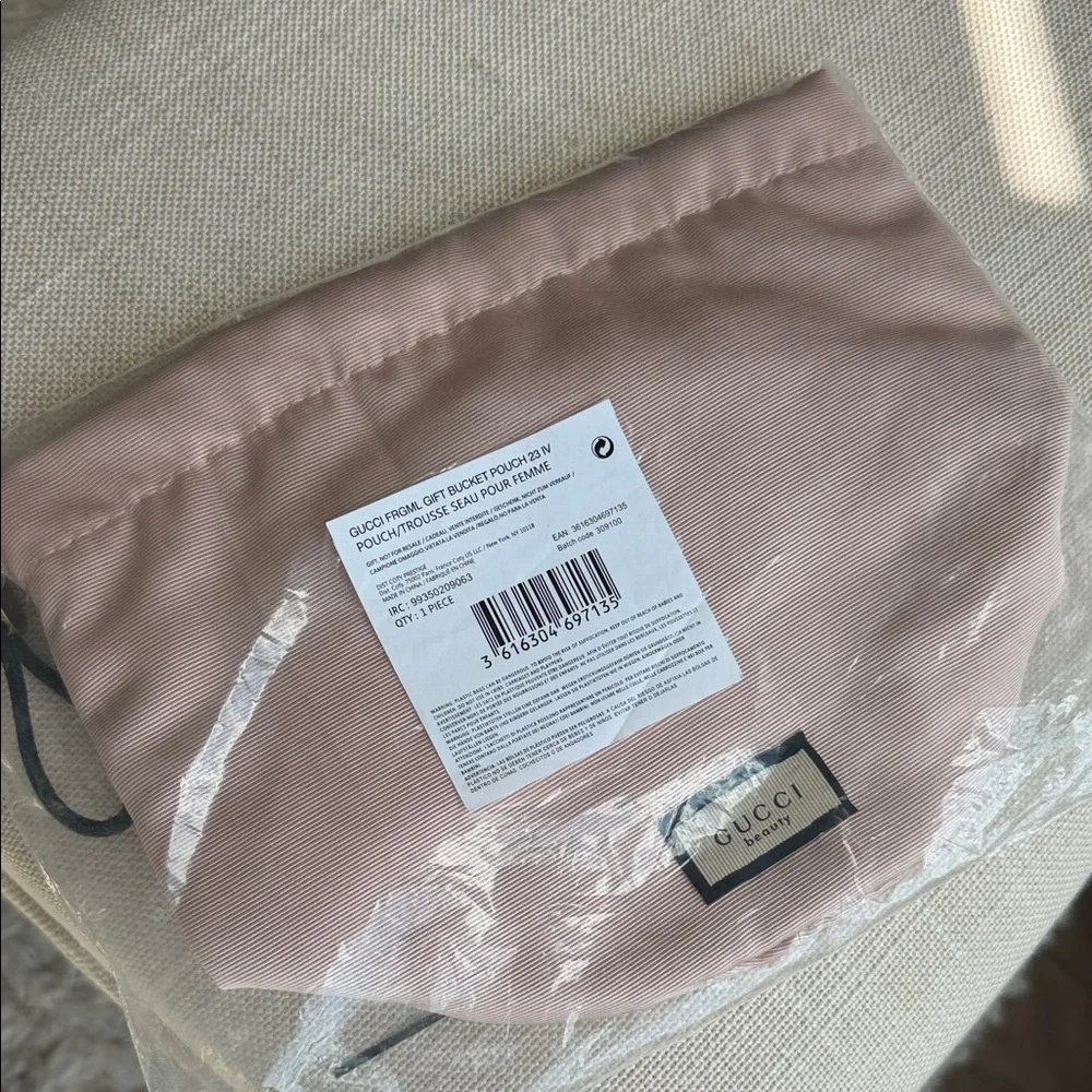 Gucci Blush Pink Canvas Pouch